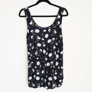 Forever 21 Black Daisy Romper Size Extra Large